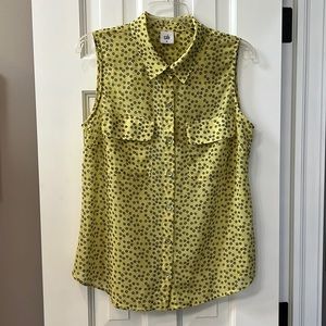 CAbi sleeveless collared top